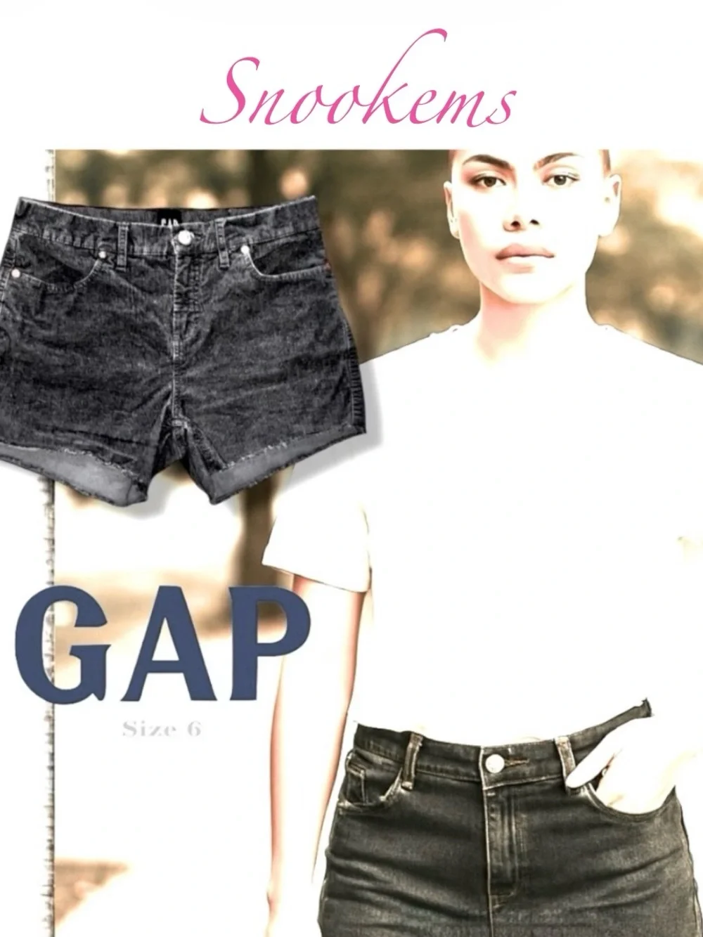 GAP Shorts Gray Corduroy Cut Offs Frayed Raw Hem Casual Vacation Summer Size 6 🍭